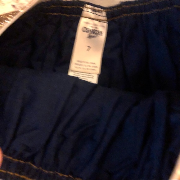 OshKosh layered chiffon navy blue and gold skirt sz 7/8 - Picture 4 of 4